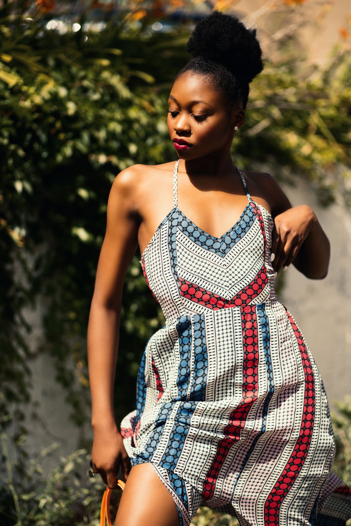 Retro Stripe Midi Dress - Multicolor